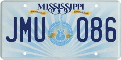 MS license plate JMU086