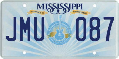 MS license plate JMU087