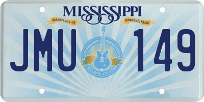 MS license plate JMU149