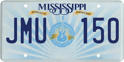MS license plate JMU150