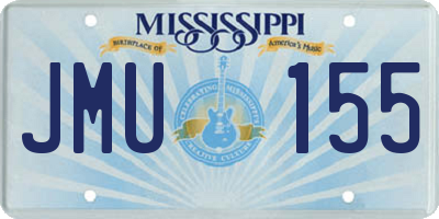 MS license plate JMU155