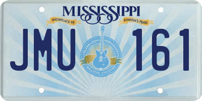 MS license plate JMU161