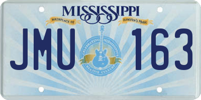 MS license plate JMU163