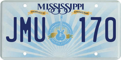 MS license plate JMU170