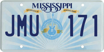 MS license plate JMU171