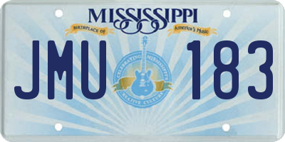 MS license plate JMU183