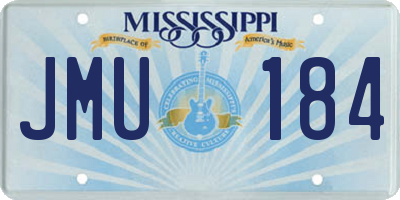 MS license plate JMU184