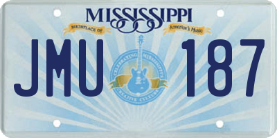 MS license plate JMU187