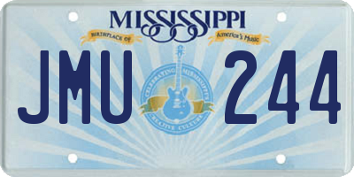 MS license plate JMU244