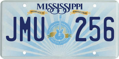 MS license plate JMU256
