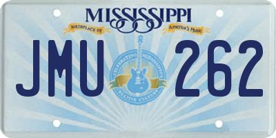 MS license plate JMU262