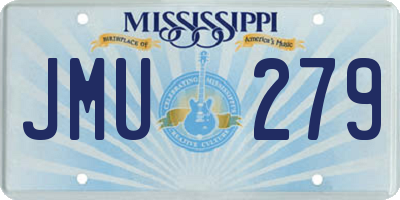 MS license plate JMU279