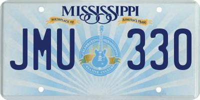 MS license plate JMU330