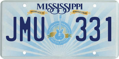 MS license plate JMU331