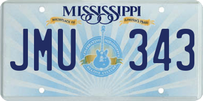 MS license plate JMU343