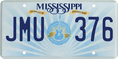 MS license plate JMU376