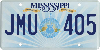 MS license plate JMU405