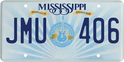 MS license plate JMU406