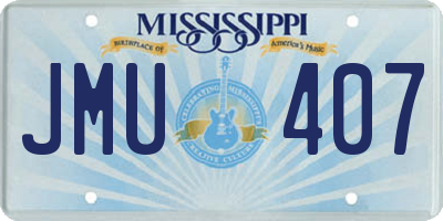 MS license plate JMU407