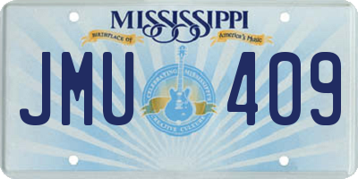 MS license plate JMU409