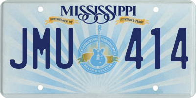 MS license plate JMU414
