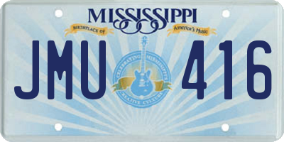 MS license plate JMU416