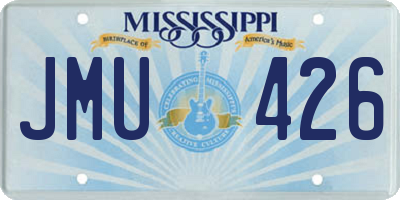 MS license plate JMU426