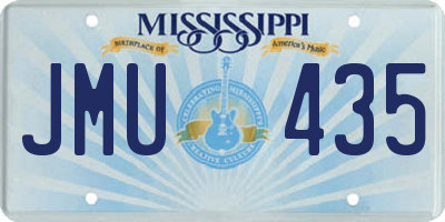 MS license plate JMU435