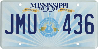 MS license plate JMU436