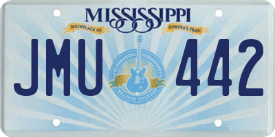 MS license plate JMU442