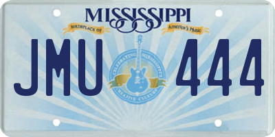 MS license plate JMU444
