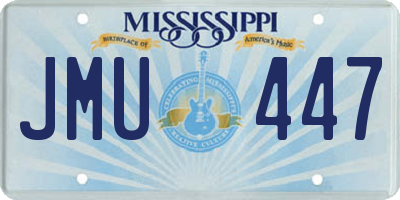 MS license plate JMU447