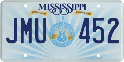 MS license plate JMU452