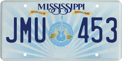 MS license plate JMU453