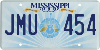 MS license plate JMU454