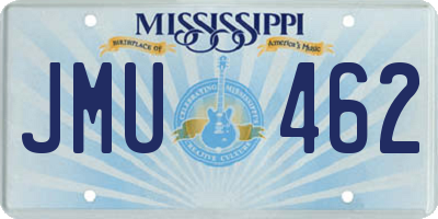 MS license plate JMU462