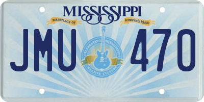 MS license plate JMU470