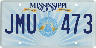 MS license plate JMU473