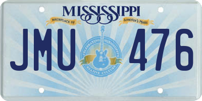 MS license plate JMU476