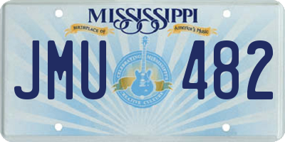MS license plate JMU482