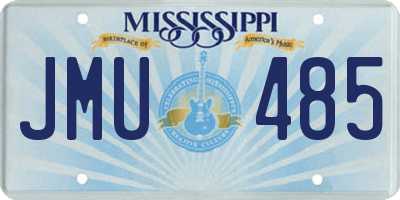 MS license plate JMU485