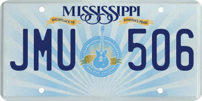 MS license plate JMU506