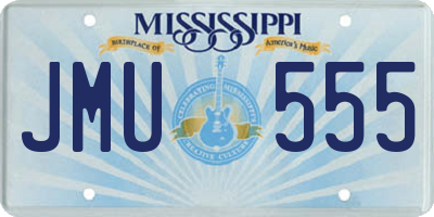 MS license plate JMU555