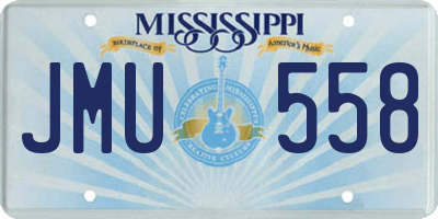 MS license plate JMU558