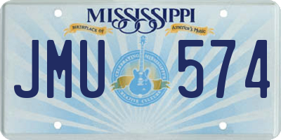 MS license plate JMU574