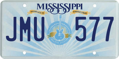 MS license plate JMU577