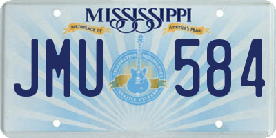 MS license plate JMU584