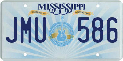 MS license plate JMU586