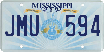 MS license plate JMU594