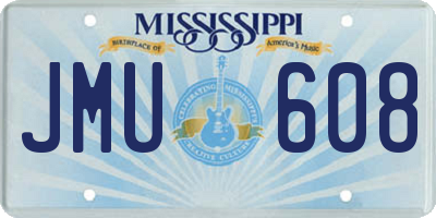 MS license plate JMU608